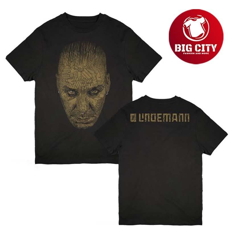 Rammstein Store Tl Goldener Kopf Two Sided Shirt