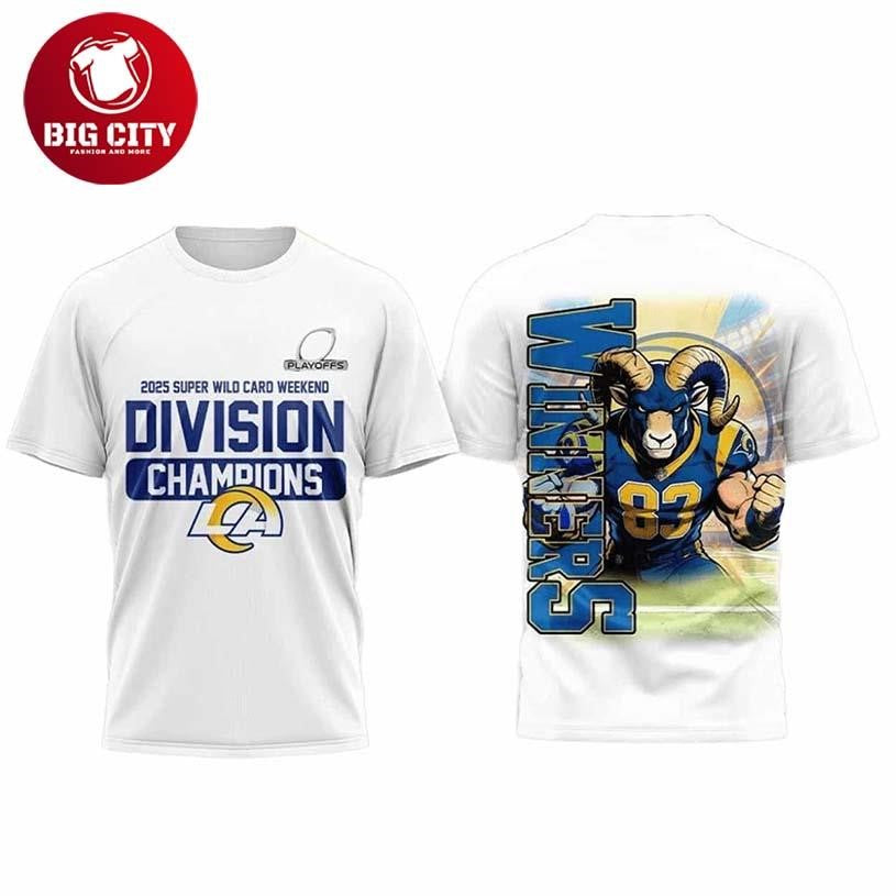 Rams 2025 Super Wild Card Weekend Two Sided Shirt
