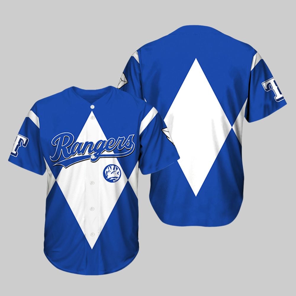 Rangers Power Rangers Night Jersey Giveaway 2025 - Grishko.com T-Shirts, Hoodie, Sweatshirt | WearSparks.com (Image 1)