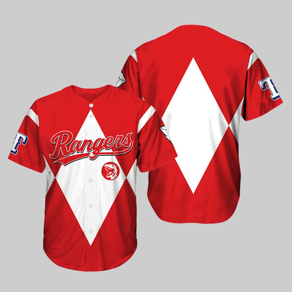 Rangers Power Rangers Night Jersey Giveaway 2025 - Grishko.com T-Shirts, Hoodie, Sweatshirt | WearSparks.com (Image 2)