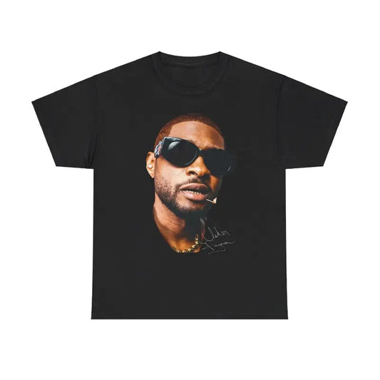 Rapper Graphic T-Shirt, Black Hip-Hop Streetwear Tee, Bold Sunglasses Design, Unisex Cotton Top, Menswear & Womenswear...
