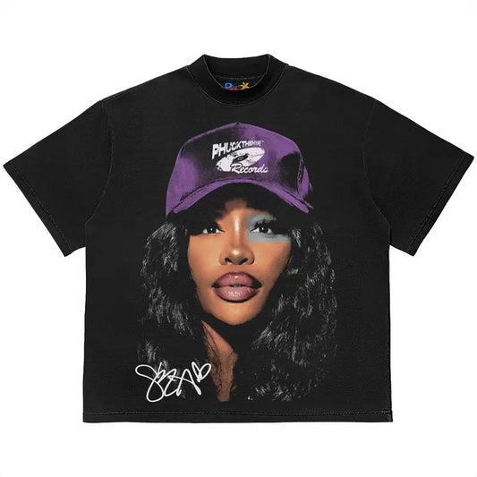 Rappper Big Face T-Shirt Vintage Rapper Graphic Tee Rap Hip Hop Y2k Merch Men Women Fans Menswear Top Hoodie, Sweatshirt