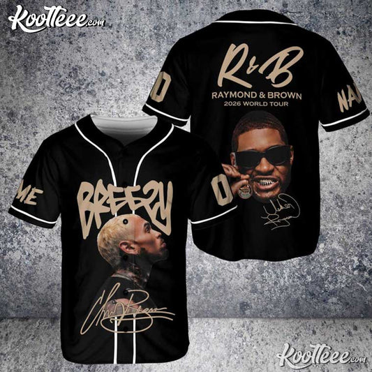 Raymond And Brown Chris Brown 2026 Concert Tour Baseball Jersey