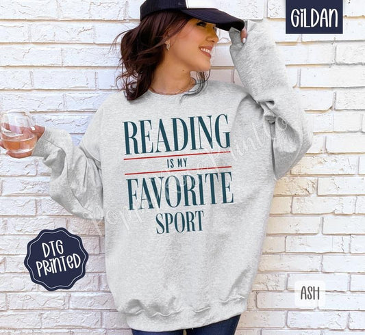 Reading Is My Favorite Sport Sweatshirt, Trendy Women's Sweater T-Shirts, Hoodie | WearSparks.com