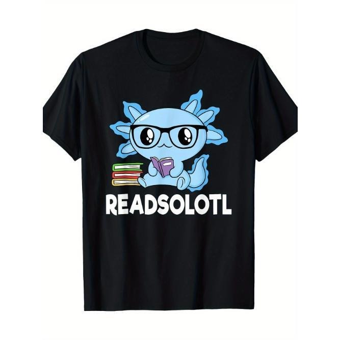 Readsolotl Blue Kawaii Axolotl Book Lover Funny Reading T-Shirt Made in USA Hoodie, Sweatshirt | WearSparks.com