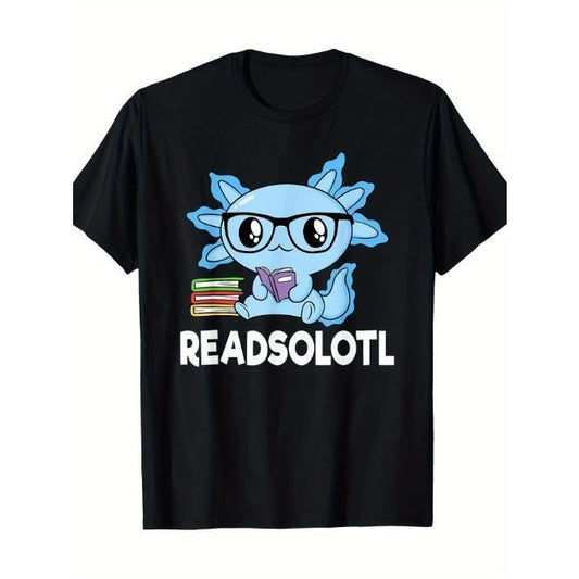 Readsolotl Blue Kawaii Axolotl Book Lover Funny Reading T-Shirt Made in USA Hoodie, Sweatshirt | WearSparks.com