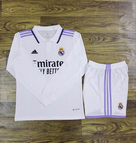 Real Madrid 22-23 Real Madrid Home Long Sleeve 1 Style 2