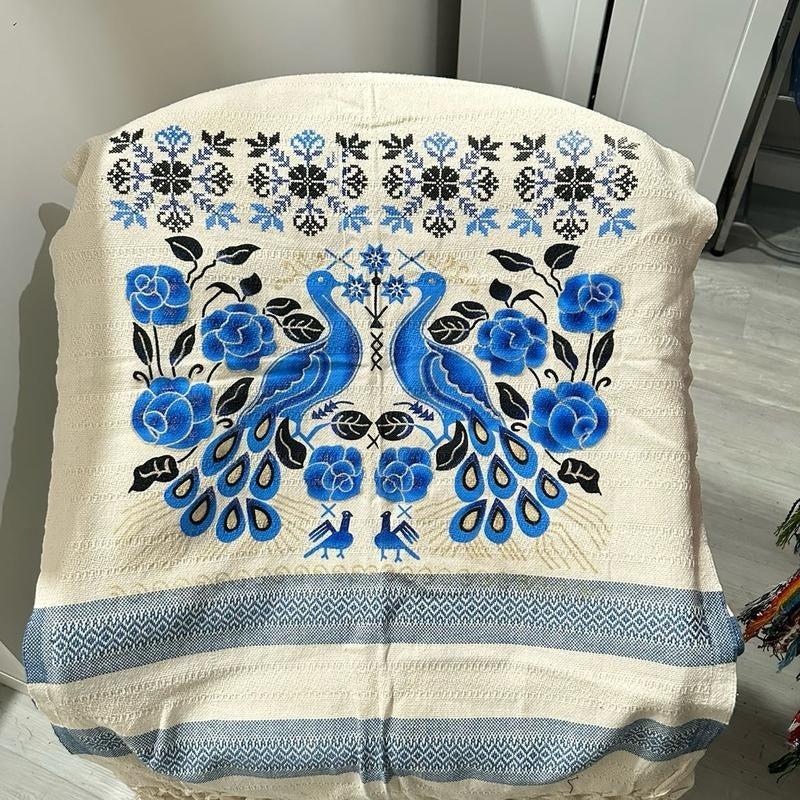 Rebozos Grandes Bordados y Pintados Floral Cotton Handcrafted Artistry All Seasons Versatile Use Handmade Embroidery &...
