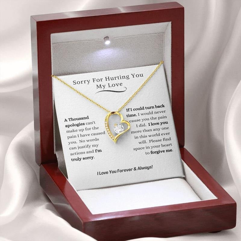 Reconciliation Gesture, A Thoughtful Apology Gift for Her, Forgiveness Necklace, Symbolizing Regret. Express Your Sincere...
