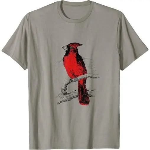 Red Cardinal Bird love bird watching Vintage T-Shirt Made in USA Hoodie, Sweatshirt | WearSparks.com