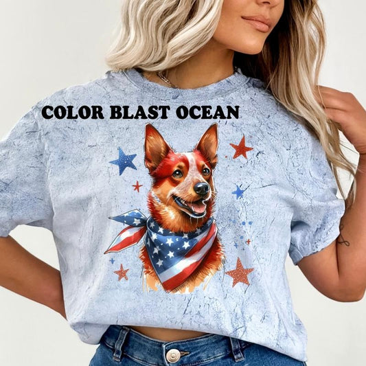 Red Heeler Patriotic Dog Shirt ~ Unisex Apparel Relaxed Fit Printed In The USA Clothing Womenswear Casual Comfort Cotton...