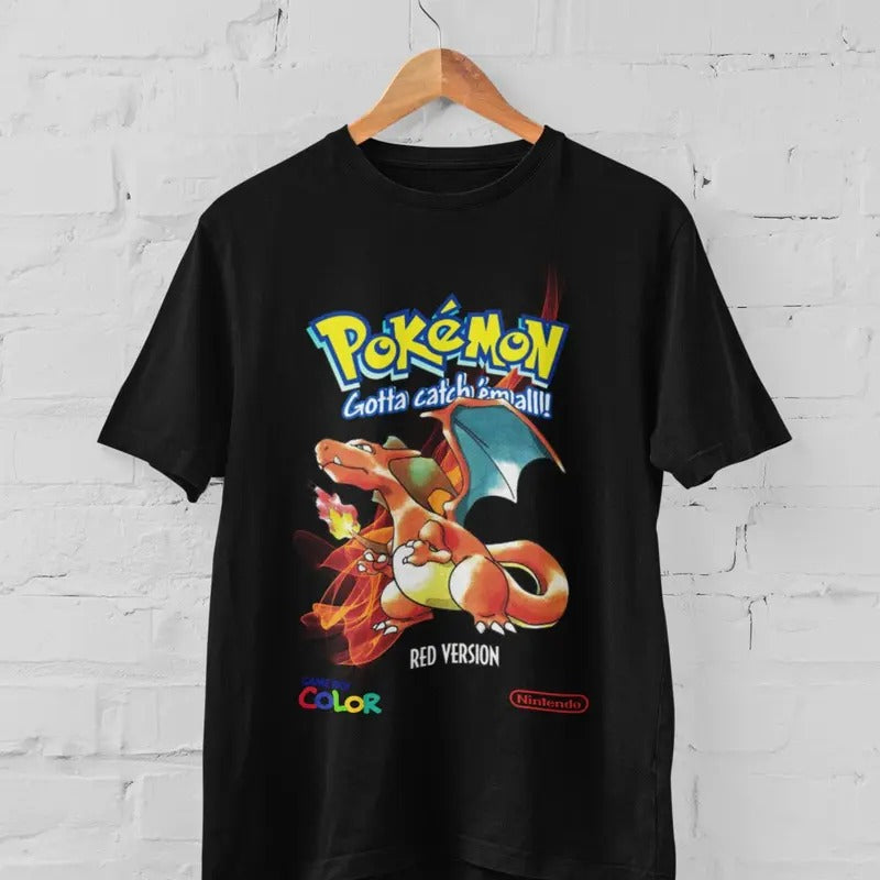 Red Inspired Retro Cover Art Graphic Tee Anime T-shirt Gift Idea Present For Him For Her Hoodie, Sweatshirt | WearSparks.com