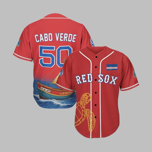 Red Sox Cabo Verde Celebration Jersey Giveaway 2025 - Grishko.com T-Shirts, Hoodie, Sweatshirt | WearSparks.com (Image 1)