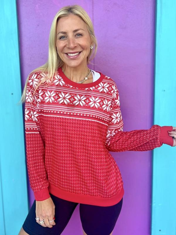 Red Super Soft Snowflake Pullover T-Shirts, Hoodie, Sweatshirt | WearSparks.com