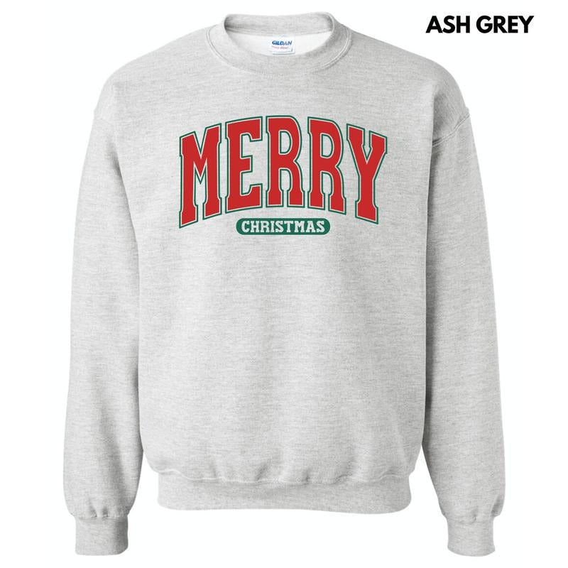 Red Varsity Merry Christmas Sweatshirt 'NLB' T-Shirts, Hoodie | WearSparks.com