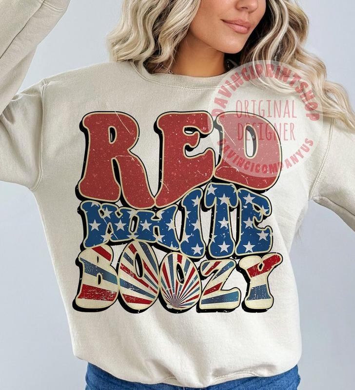 Red White & Boozy retro , 4th Of July , July 4th png, Patriotic T-Shirts, Hoodie, Sweatshirt | WearSparks.com