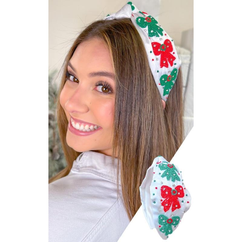 Red and Green Christmas Bows Headband T-Shirts, Hoodie, Sweatshirt | WearSparks.com