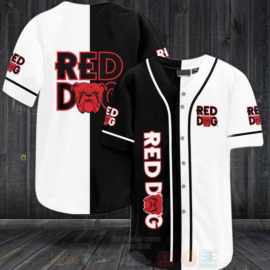 FASHION Red Dog Beer Baseball Jerseys Botton Shirt