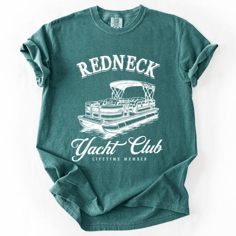 Redneck Yacht Club, Funny, Summer, Beach, Hot Girl Summer, Sunshine, Comfort Colors T-Shirt, Women's Comfort Colors Tee...