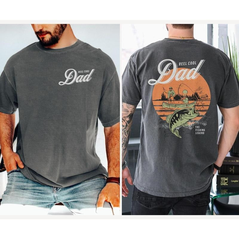 Reel Cool Dad Fishing Retro Shirt, Fishing Gift for Dad, Fishing Dad Funny Shirt, Father's Day Gift, Fishing Dad...