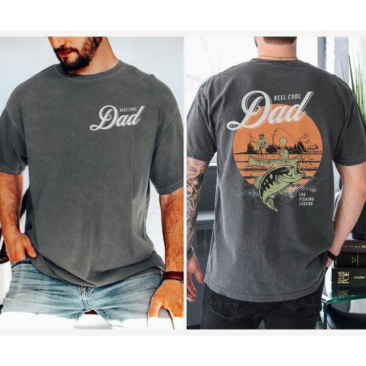 Reel Cool Dad Fishing Retro Shirt, Fishing Gift for Dad, Fishing Dad Funny Shirt, Father's Day Gift, Fishing Dad...