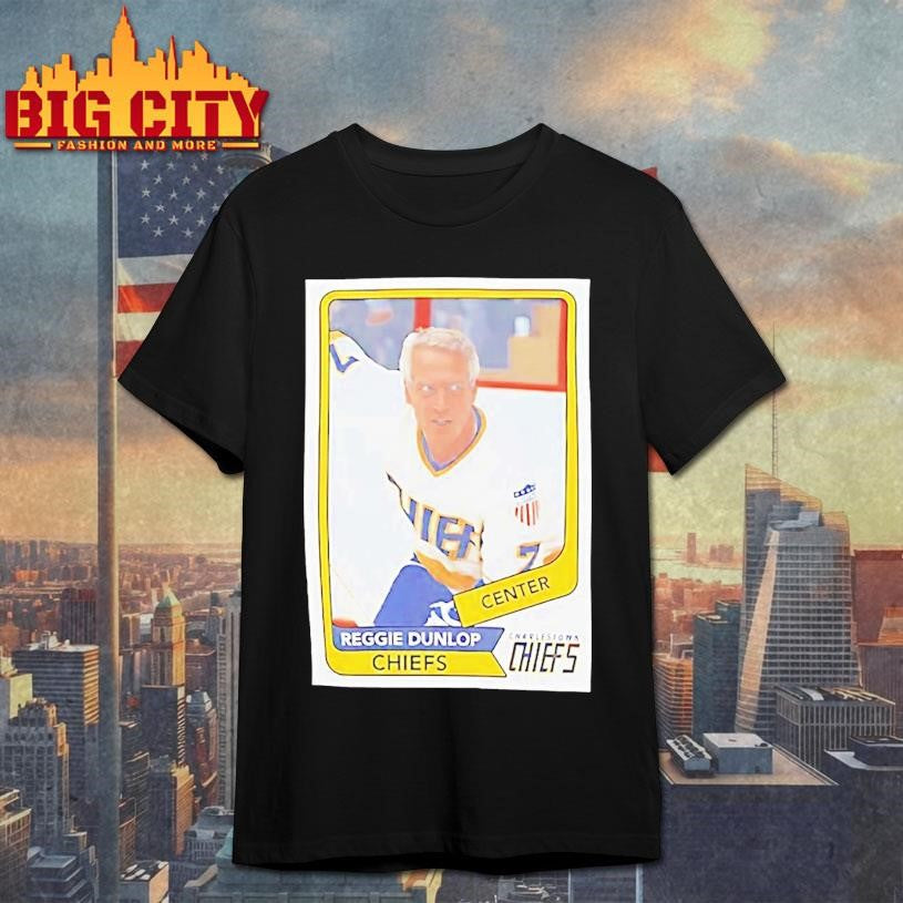 Reggie Dunlop Hockey Card Movie Graphic Shirt