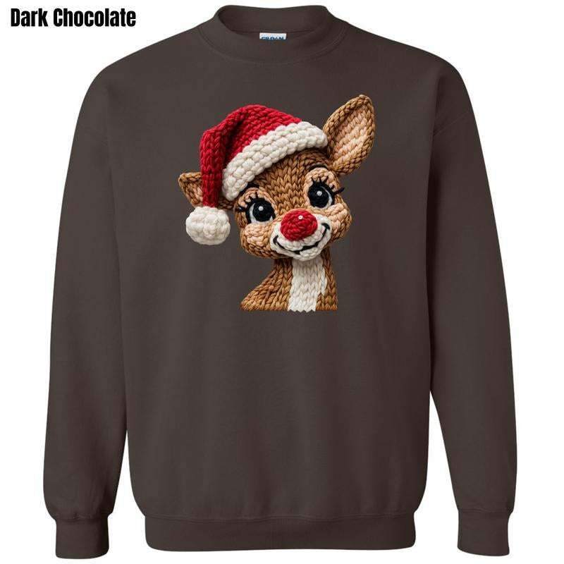 Reindeer FAKE Crochet Sweatshirt 'NLB' T-Shirts, Hoodie | WearSparks.com