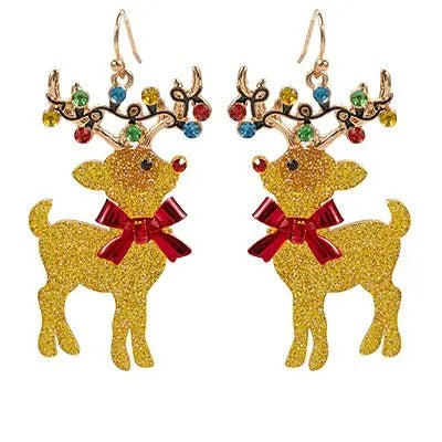 Reindeer Glitter Earrings T-Shirts, Hoodie, Sweatshirt | WearSparks.com