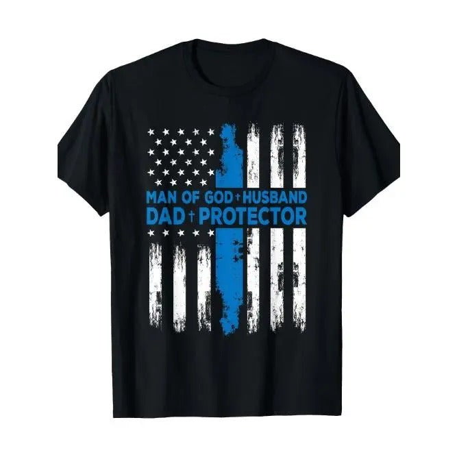Religious Man Of God Husband Dad Protector T-Shirt - Made in USA Hoodie, Sweatshirt | WearSparks.com