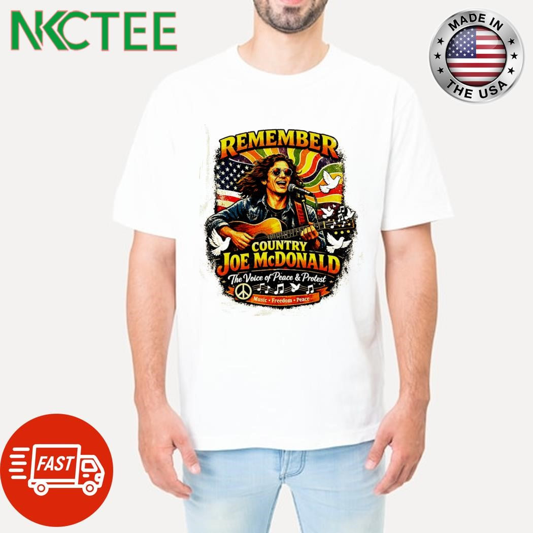 Remember Country Joe McDonald Vintage Hippie Protest Rock T-Shirt