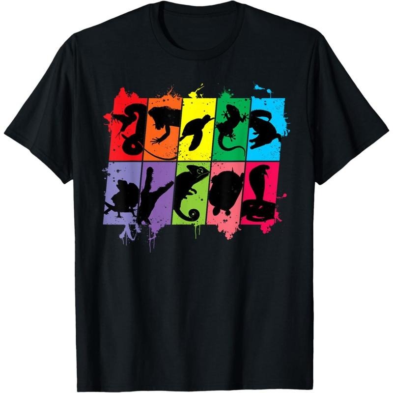 Reptile Lover Pet Snake Lizard Colorful Retro T-Shirt made in usa Hoodie, Sweatshirt | WearSparks.com