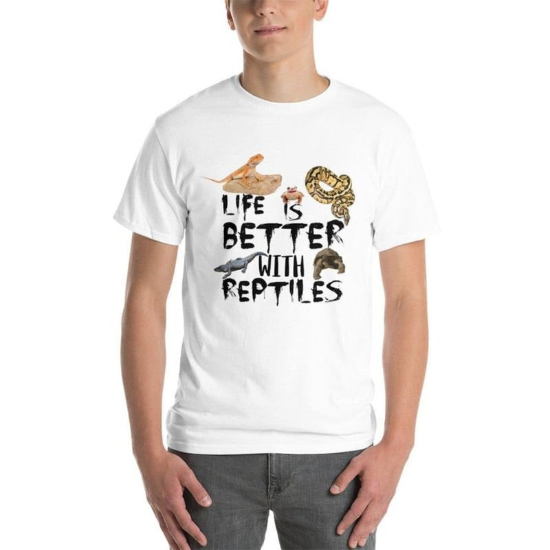 Reptiles T-shirt, Lizard Pet Lover Gift Tshirt, Reptile Pets Fan Shirt, Iguana Chameleon Turtle Snake Frog Birthday Party...