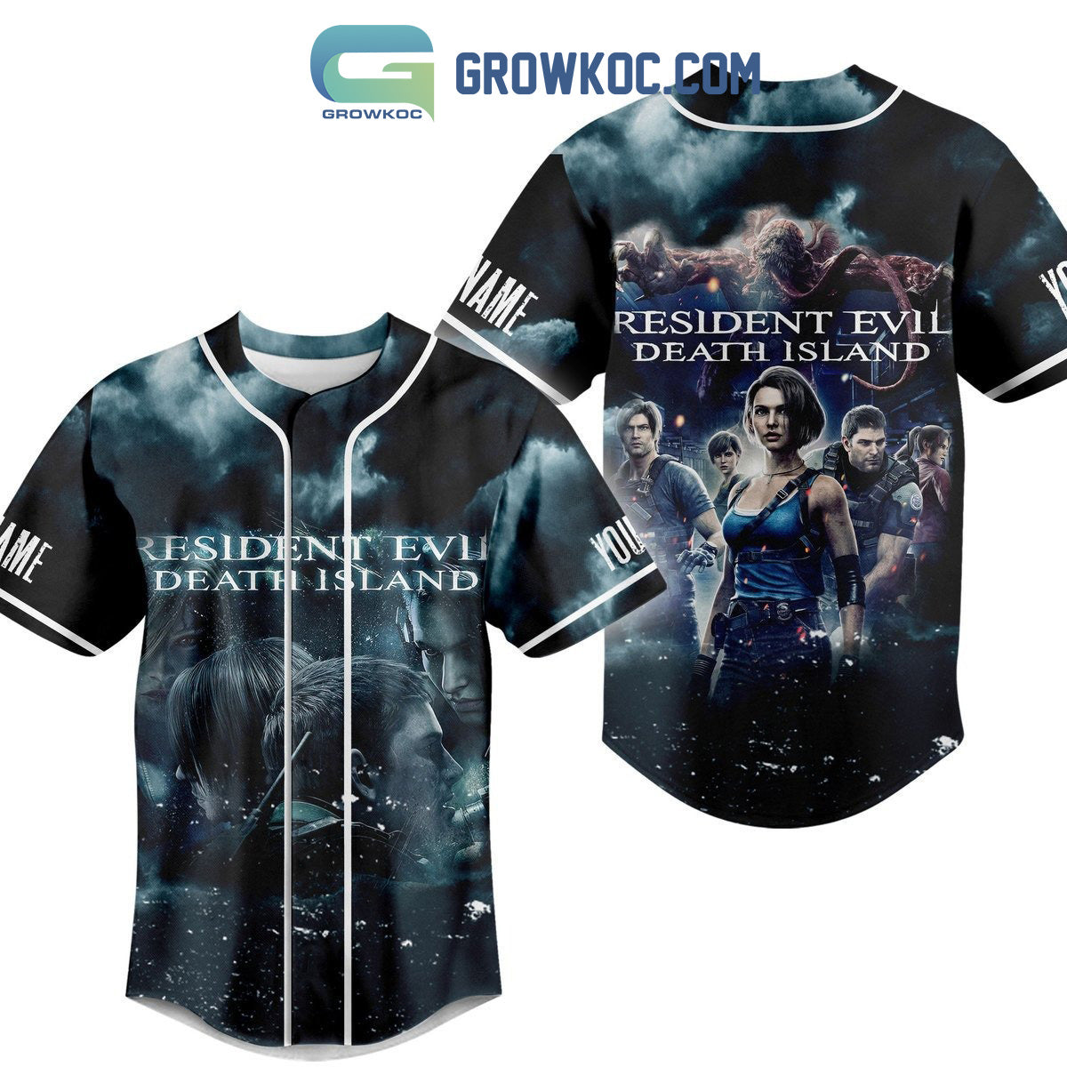 Resident Evil Death Island Personalized Baseball Jersey