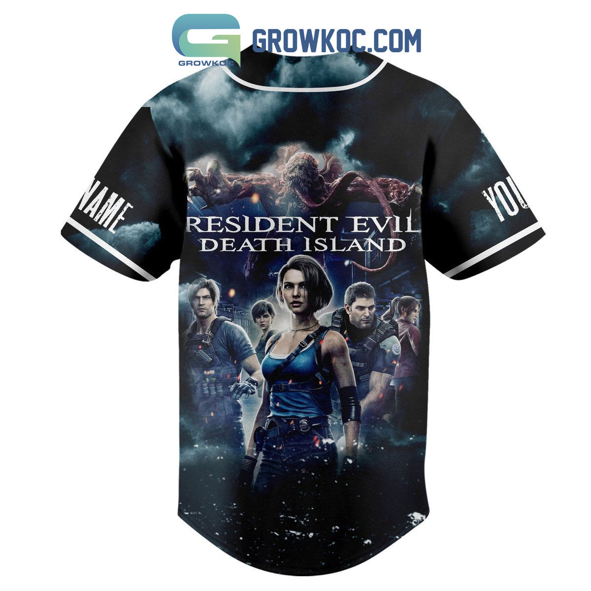 Resident Evil Death Island Personalized Baseball Jersey