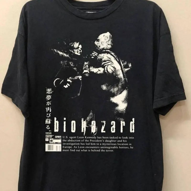 Resident Evil Gaming Shirt, Leon S Kennedy Vintage T-Shirt, Menswear Hoodie, Sweatshirt | WearSparks.com