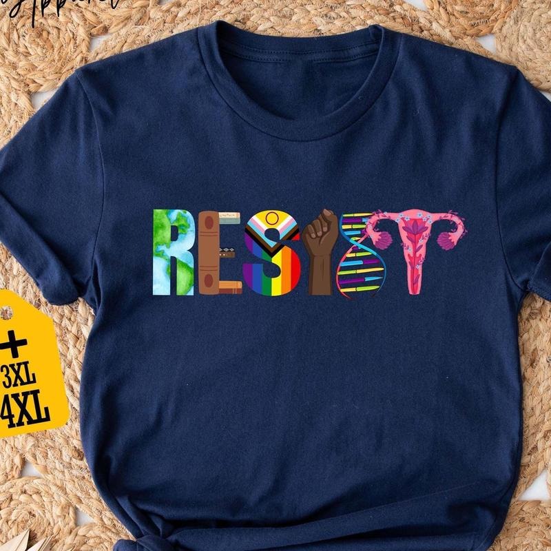 Resist Black Power Fist Unisex Cotton T-shirt, Statement Tee for Activists, Protest Shirt, Empowerment Clothing,...
