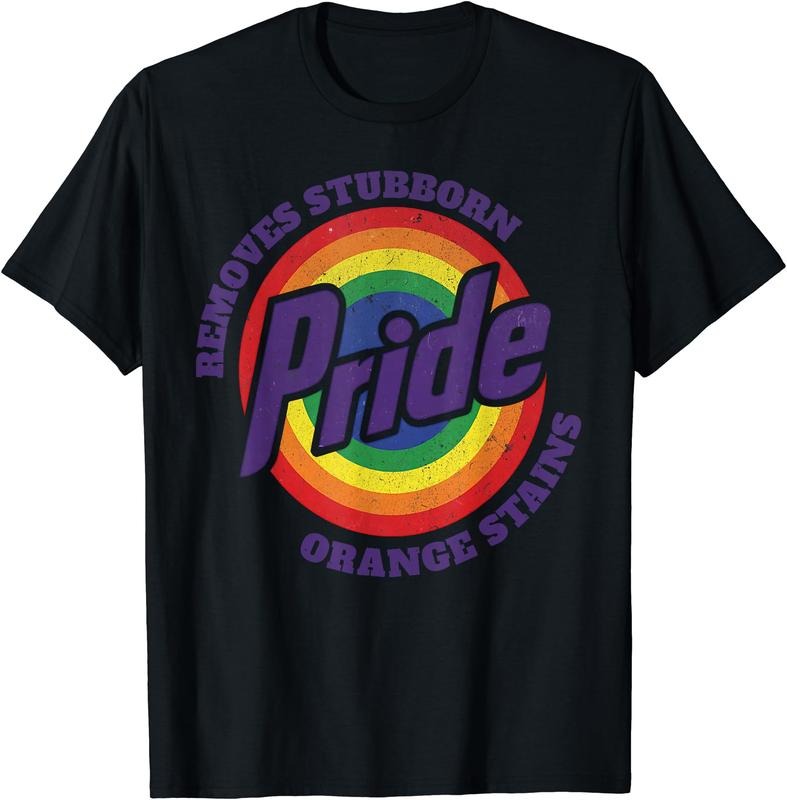 Resist Trump Remove Stubborn Orange Stains Pride Month LGBTQ T-Shirt | Unisex Cotton Tee Gift, Crewneck, Short Sleeve...