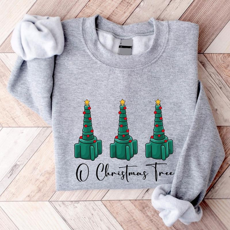 Respiratory Therapist Christmas Sweatshirt, Oxygen Christmas Tree Sweater, Nurse Gift X-mas Party Hoodie, Funny Holiday...