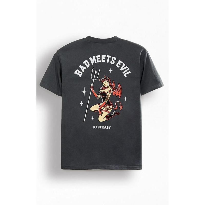 Rest Easy Men's Meet Evil T-Shirt - Multicolor Hoodie, Sweatshirt | WearSparks.com