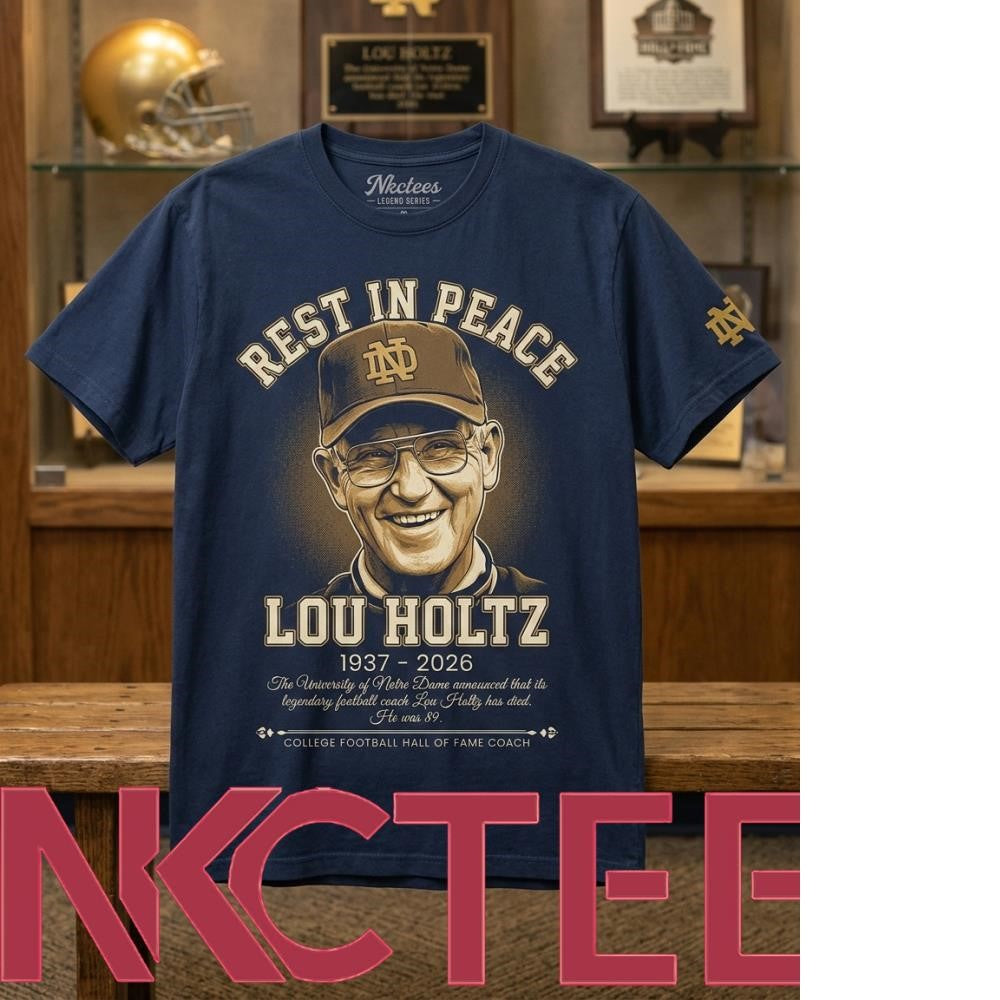 Rest In Peace, Coach – Lou Holtz Notre Dame Hall of Fame Tribute Tee