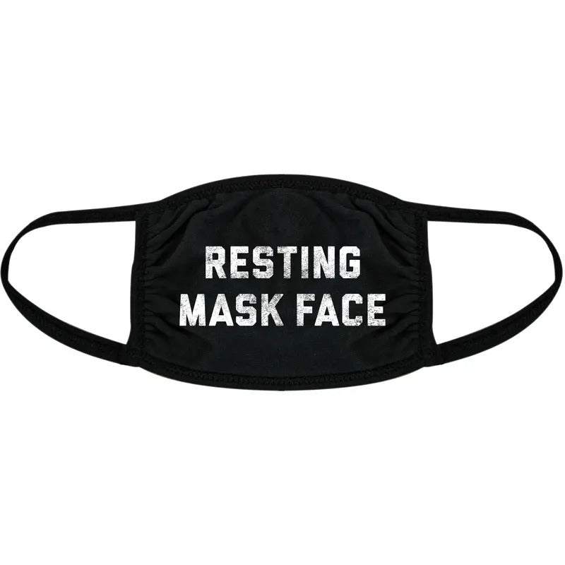 Resting Mask Face Face Mask Funny Bitch Face Graphic Novelty Nose And Mouth Covering Funny Masks for Adults Funny...