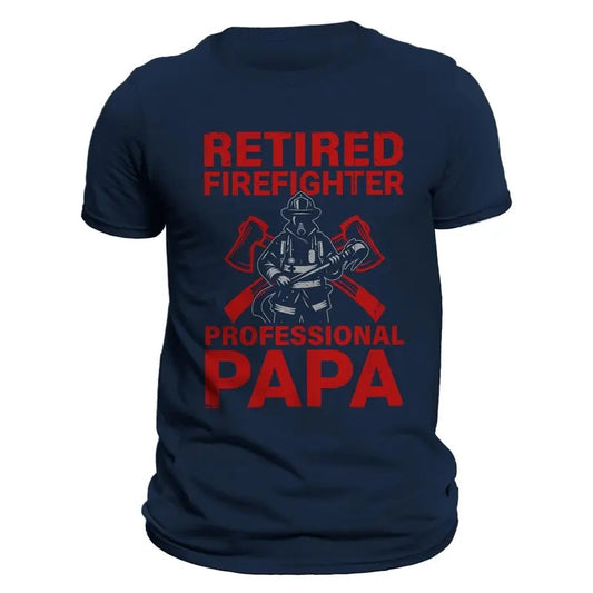 Retired Firefighter Professional Papa Men's T-Shirt Casual Classic Hoodie, Sweatshirt | WearSparks.com