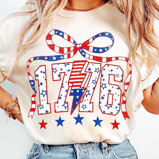 Retro 1776 T-Shirt, America 4th of July T-Shirt, Memorial Day T-Shirt, Girly USA Shirt, Independence Day Shirt Hoodie,...