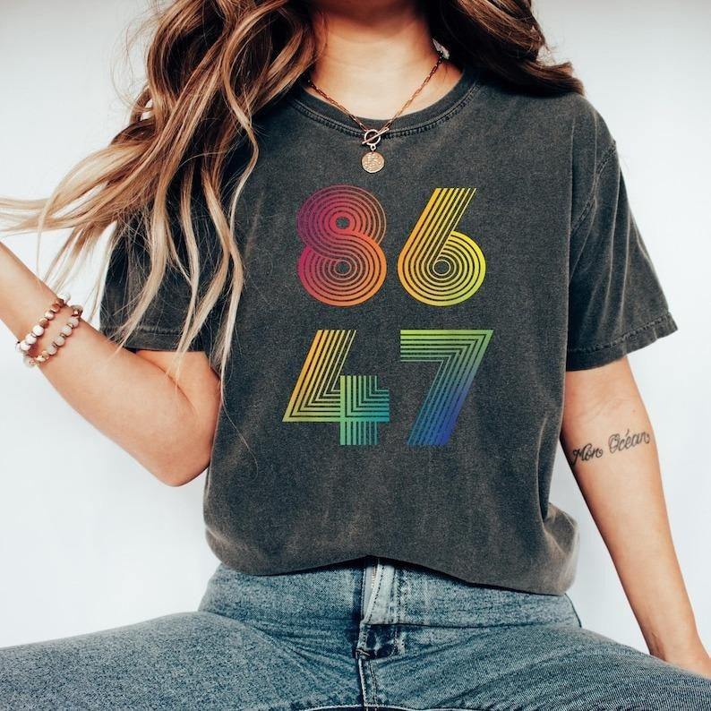 Retro 8647 Anti Trum T-Shirt, Democrat 8647 Sweatshirt, Liberal Shirt, Pro Immigration Shirt, Anti ICE, Anti Republican...