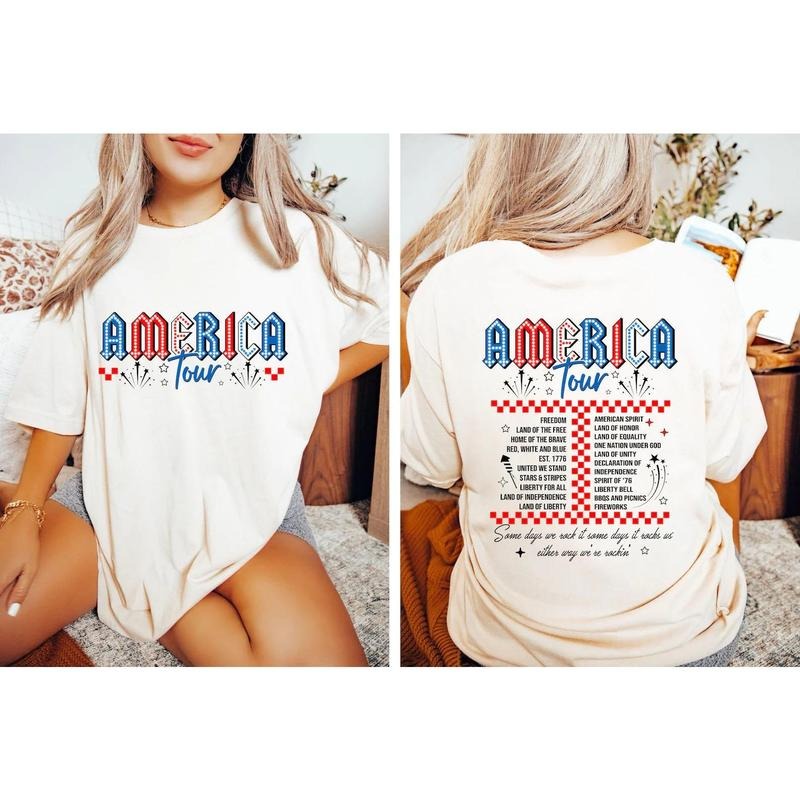Retro America Tour Shirt 4th Of July Shirt 1776 Independence Day Shirt America Shirt Usa Shirt American Flag Shirt...