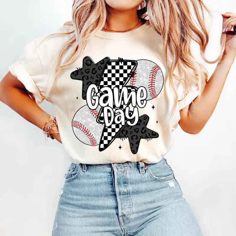 Retro Baseball Bundle T-Shirt, Baseball Mama T-Shirt, Baseball T-Shirt, Baseball Coquette T-Shirt, Game Day Baseball Bow...