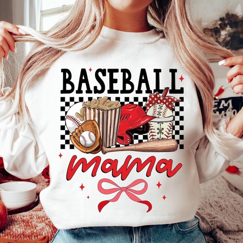 Retro Baseball Mama , Game Day Baseball Coquette , Baseball Bow , Baseball Mom , Tis the Season , Checkered Baseball...