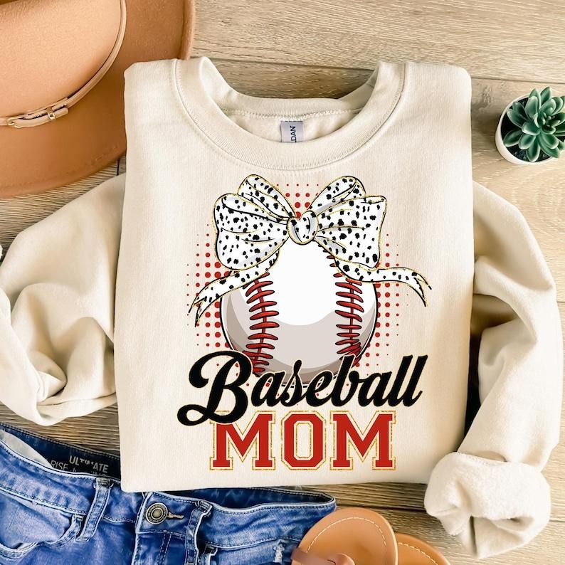 Retro Baseball Mom Coquette , Game Day Baseball Mom  Tis the Season Sweatshirt T-Shirts, Hoodie | WearSparks.com