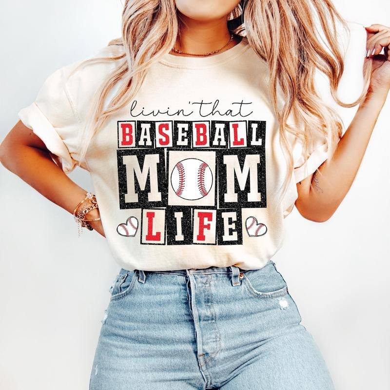 Retro Baseball Mom T-Shirt, Baseball T-Shirt, Baseball Mom Life, Baseball Mama, Baseball Shirt Hoodie, Sweatshirt
