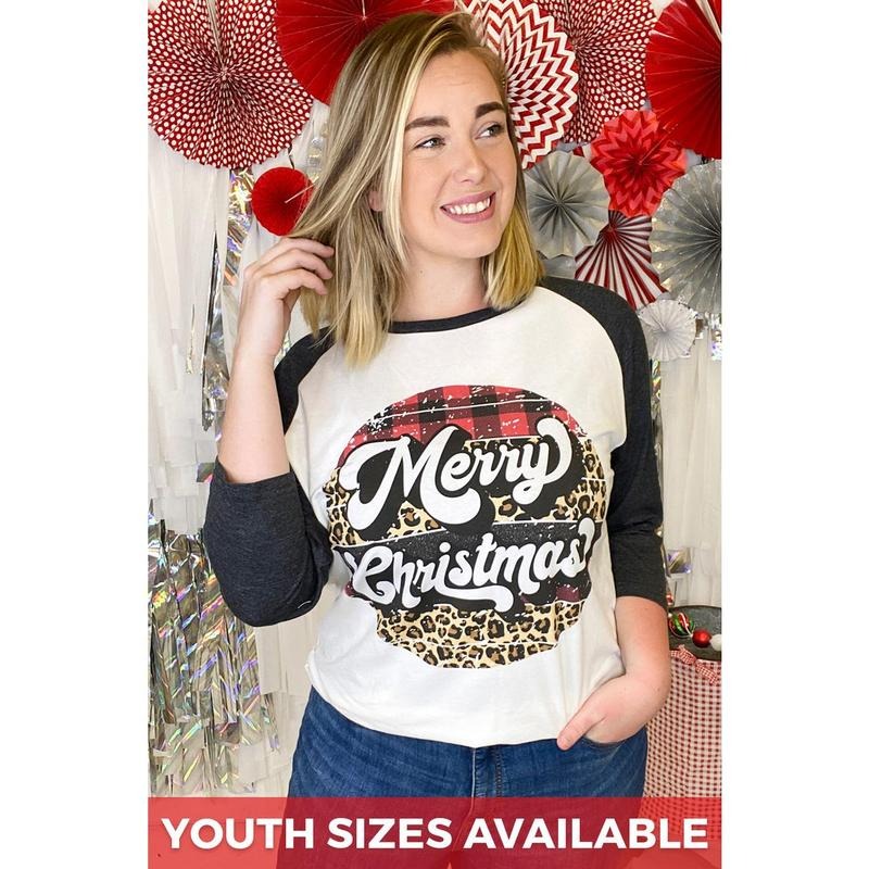 Retro Cheetah Merry Christmas Raglan T-Shirts, Hoodie, Sweatshirt | WearSparks.com
